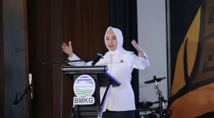BMKG Ingatkan Warga Sukabumi Tetap Waspada Banjir Bandang Hingga Maret 2025 Kepala Badan Meteorologi, Klimatologi, dan Geofisika (BMKG), sumber foto Dwikorita Karnawati (VOI.id)
